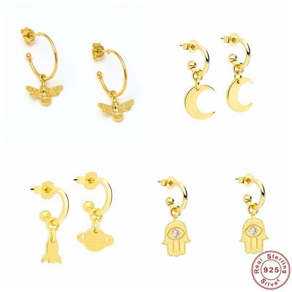 stud canner real 925 sterling silver 18k gold plated earrings small cute bee moon piercing earring earings jewelry pendientes, Golden;silver
stud canner real 925 sterling silver 18k gold plated earrings small cute bee moon piercing earring earings jewelry pendientes, Golden;silver
