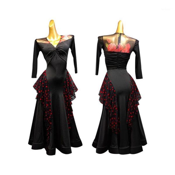 woman dance dresses standard ballroom dance dresses long waltz dress luminous costumes wear rumba costumes elegant1, Black;red
woman dance dresses standard ballroom dance dresses long waltz dress luminous costumes wear rumba costumes elegant1, Black;red