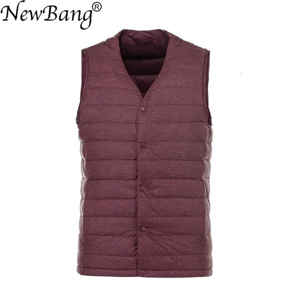 newbang matt fabric men duck down vest v-neck ultra light down sleeveless light weight windbreaker male gilet outwear 201225, Black
newbang matt fabric men duck down vest v-neck ultra light down sleeveless light weight windbreaker male gilet outwear 201225, Black