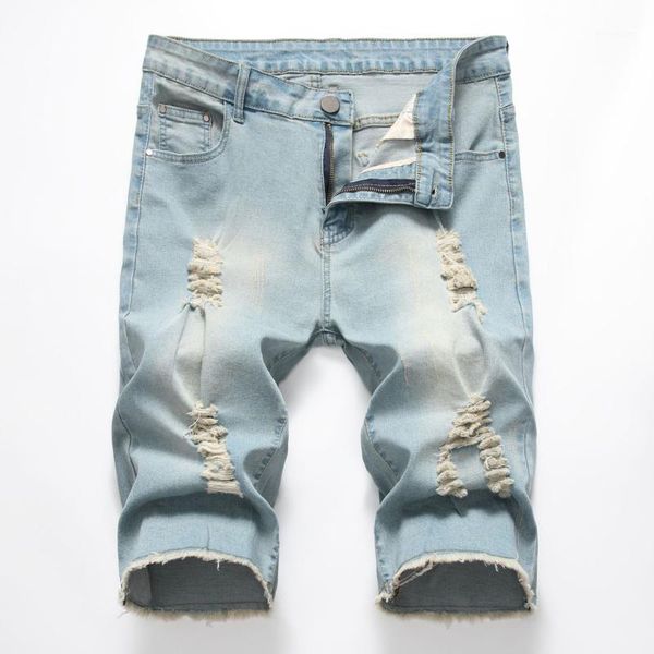 short jeans brand clothing big summer shorts breathable denim shorts new fashion men ripped holes1, Blue
short jeans brand clothing big summer shorts breathable denim shorts new fashion men ripped holes1, Blue