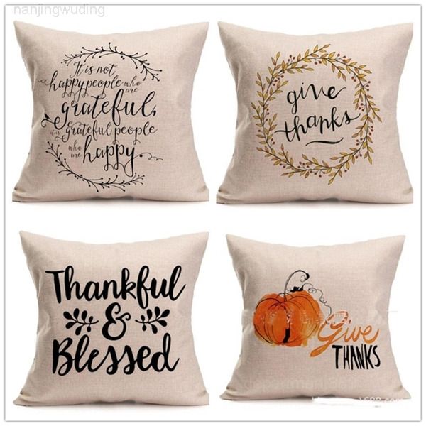 happy thanksgiving day fall decor cotton linen give thanks sofa throw pillow case home car cushion covers 45*45cm
happy thanksgiving day fall decor cotton linen give thanks sofa throw pillow case home car cushion covers 45*45cm