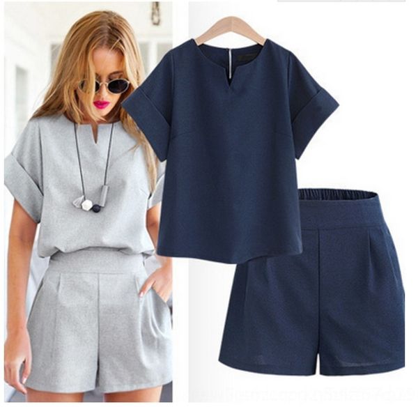 gmicp new style shorts size summer big and women's fat mm short sleeve and shorts two piece set q5fls, Gray
gmicp new style shorts size summer big and women's fat mm short sleeve and shorts two piece set q5fls, Gray