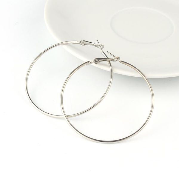 european 60mm metal color circle round hoop earrings handmade punk big endless earring for women bijoux bijoux fashion jewelry, Golden;silver
european 60mm metal color circle round hoop earrings handmade punk big endless earring for women bijoux bijoux fashion jewelry, Golden;silver