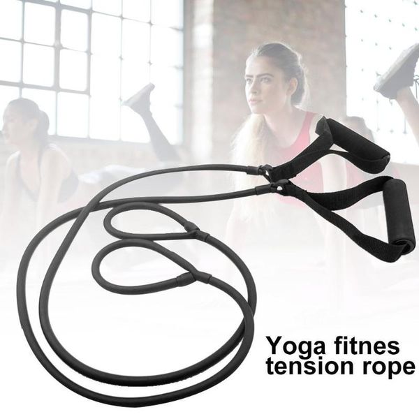 Â 1 pair women yoga pedal pull rope fitness workout exercise training tensile tube resistance bands fitness sporting tool
 1 pair women yoga pedal pull rope fitness workout exercise training tensile tube resistance bands fitness sporting tool