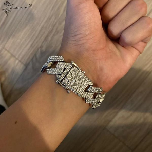 iced out 20mm miami prong cuban link bracelet full rhinestones 8inch bracelet mens hip hop punk jewelry accessories, Black
iced out 20mm miami prong cuban link bracelet full rhinestones 8inch bracelet mens hip hop punk jewelry accessories, Black