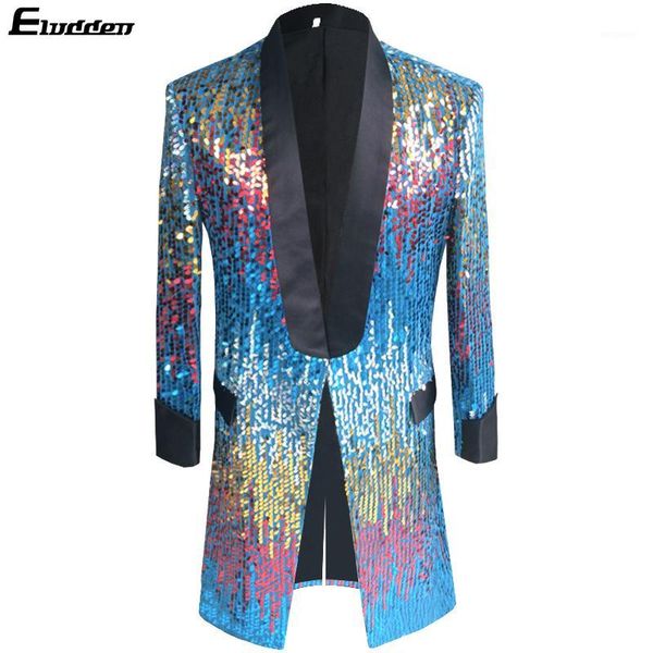 male sequins punk jacket blazer shawl lapel colorful sequins long suits jacket blazer masculino slim fit men dj singer costume1, White;black
male sequins punk jacket blazer shawl lapel colorful sequins long suits jacket blazer masculino slim fit men dj singer costume1, White;black