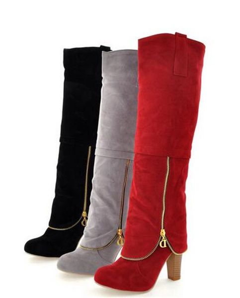 fashion winter europe and the united states new fashion ladies large size frosted stitching zipper boots womens warm boots, Black
fashion winter europe and the united states new fashion ladies large size frosted stitching zipper boots womens warm boots, Black