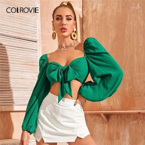 colrovie green tie front lantern sleeve crop milkmaid women 2020 autumn sweetheart neck fitted boho blouses1, White
colrovie green tie front lantern sleeve crop milkmaid women 2020 autumn sweetheart neck fitted boho blouses1, White