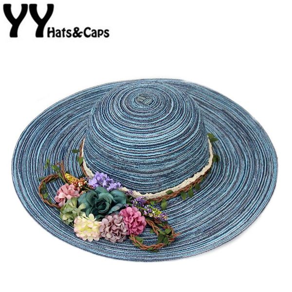 wide brim hats elegant floral sun visor beach cap straw summer sunhat women floppy sunhats ladies party femme yy17130, Blue;gray
wide brim hats elegant floral sun visor beach cap straw summer sunhat women floppy sunhats ladies party femme yy17130, Blue;gray