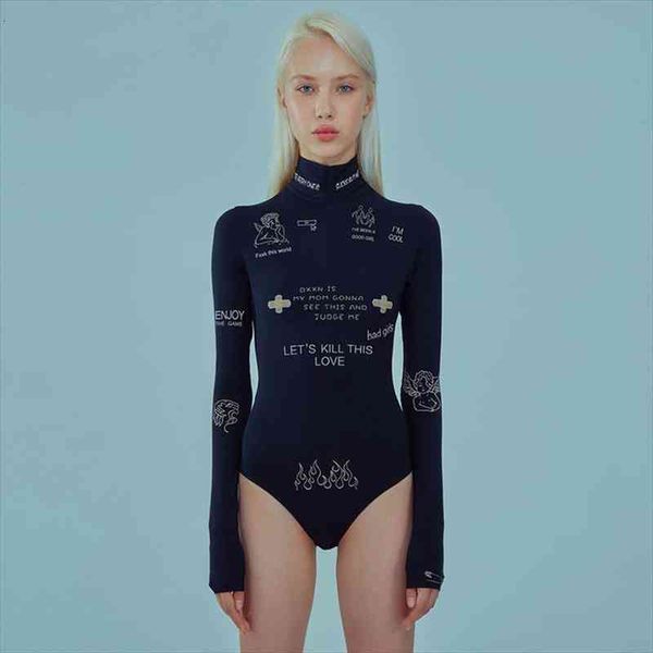 autumn women slim casual letter print long sleeve turtleneck bodycon bodysuit elastic sporty fitness fashion skinny streetwear, Black;white
autumn women slim casual letter print long sleeve turtleneck bodycon bodysuit elastic sporty fitness fashion skinny streetwear, Black;white