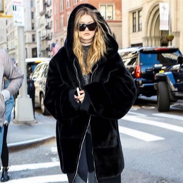 fur coat from faux fur new female winter thick long hooded jacket soft furry oversize outwear women's coats casual jackets 201029, Black
fur coat from faux fur new female winter thick long hooded jacket soft furry oversize outwear women's coats casual jackets 201029, Black