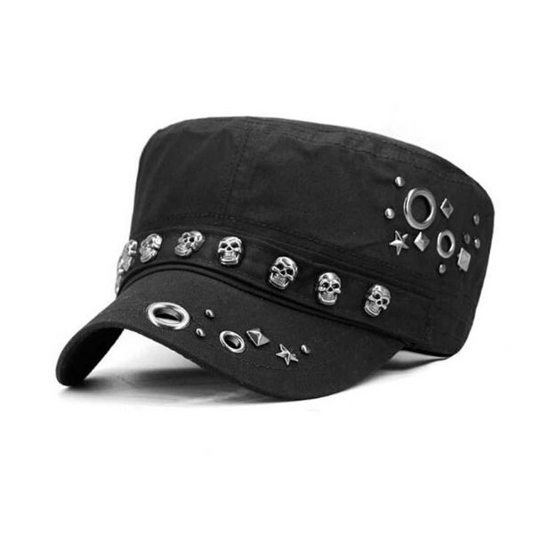 wide brim hats europe america punk skull rivet full closure spring autumn brand snapback cotton for men fashion army cap, Blue;gray
wide brim hats europe america punk skull rivet full closure spring autumn brand snapback cotton for men fashion army cap, Blue;gray