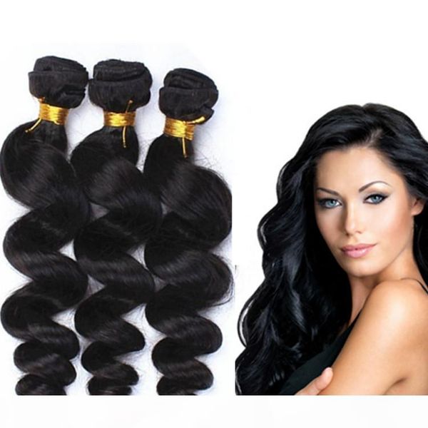 virgin hair extensions brazilian human hair weaves loose wave bundles 8-34inch unprocessed peruvian indian malaysian cambodian hair wefts, Black
virgin hair extensions brazilian human hair weaves loose wave bundles 8-34inch unprocessed peruvian indian malaysian cambodian hair wefts, Black