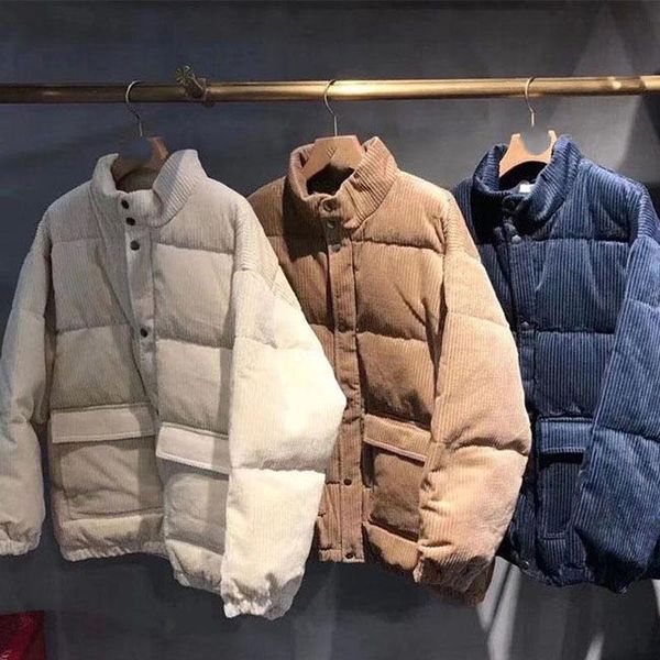 2021 winter new m family standing collar corduroy casual jacket down jacket thickened coat female, Black
2021 winter new m family standing collar corduroy casual jacket down jacket thickened coat female, Black