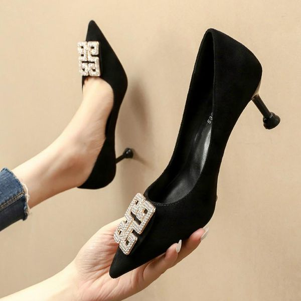 fashion womenshoes pumps shoes pointed toe thin heels flock party slip-on 9.5cm6.5cm high heels shallow concise solid color, Black
fashion womenshoes pumps shoes pointed toe thin heels flock party slip-on 9.5cm6.5cm high heels shallow concise solid color, Black