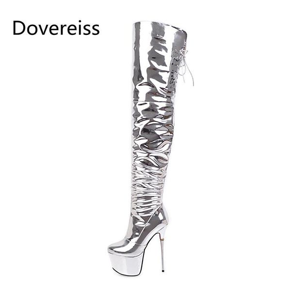 dovereiss fashion women's shoes winter zipper elegant platform concise mature zipper stilettos heels over the knee boots 43, Black
dovereiss fashion women's shoes winter zipper elegant platform concise mature zipper stilettos heels over the knee boots 43, Black