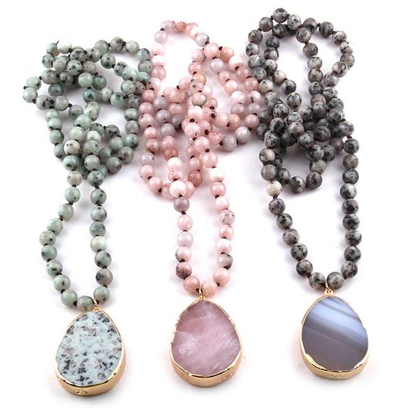 pendant necklaces fashion bohemian tribal jewelry semi precious stones long knotted stone drop women ethnic necklace, Silver
pendant necklaces fashion bohemian tribal jewelry semi precious stones long knotted stone drop women ethnic necklace, Silver