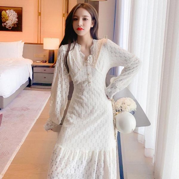 llzacoosh new spring autumn solid v neck dress women 2021 vintage lantern sleeves lace elegant mermaid slim dress, Black;gray
llzacoosh new spring autumn solid v neck dress women 2021 vintage lantern sleeves lace elegant mermaid slim dress, Black;gray