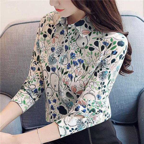 women spring summer style imitate silk blouses shirts lady casual long sleeve turn-down collar flower printed blusas zz04031, White
women spring summer style imitate silk blouses shirts lady casual long sleeve turn-down collar flower printed blusas zz04031, White