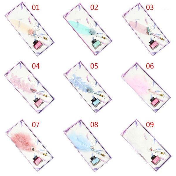 beautiful feather glass pen dip writing ink quill pens set for school stationery gifts art supplies1
beautiful feather glass pen dip writing ink quill pens set for school stationery gifts art supplies1