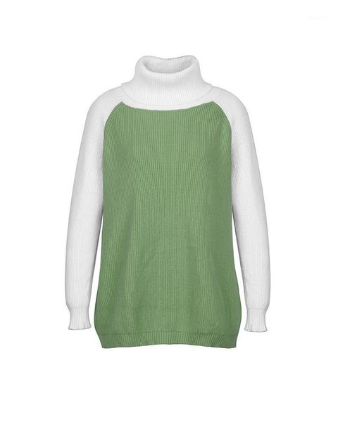 new winter 2020 high-collared solid-color sweater blouse for women thick patchwork full sleeve casual knitwear 1, White;black
new winter 2020 high-collared solid-color sweater blouse for women thick patchwork full sleeve casual knitwear 1, White;black