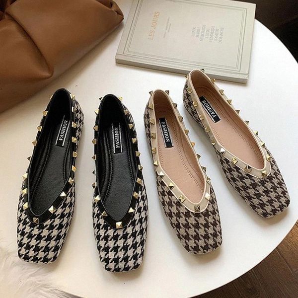 2021 spring women flats costume tweed slip on flat shoes rivets plaid boat shoes square toe fashion ladies 8943n #va28, Black
2021 spring women flats costume tweed slip on flat shoes rivets plaid boat shoes square toe fashion ladies 8943n #va28, Black