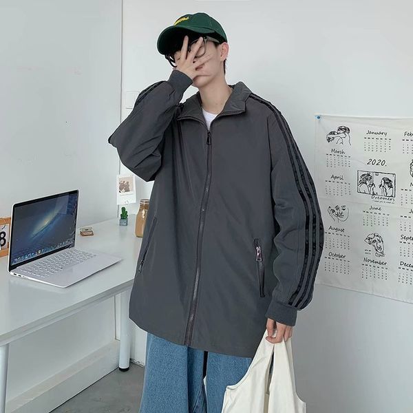 2020 spring and autumn men's korean loose fashion brand ins jacket handsome versatile striped top, Black;brown
2020 spring and autumn men's korean loose fashion brand ins jacket handsome versatile striped top, Black;brown