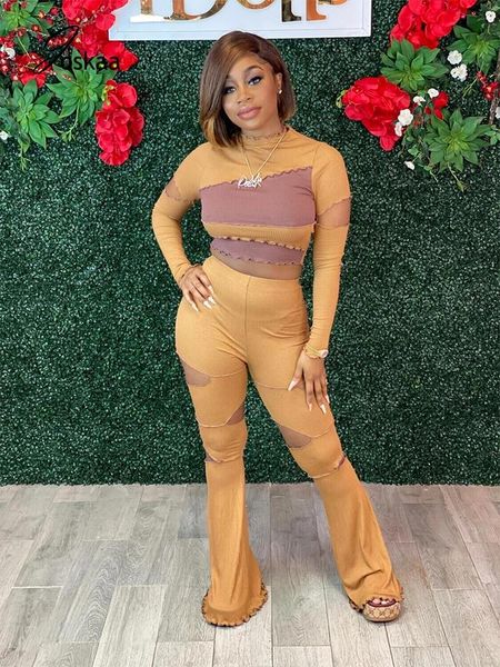 joskaa knitted 2020 women hollow out 2 pieces tracksuits casual full sleeve patchwork crop wide leg casual pants streetwear, Gray
joskaa knitted 2020 women hollow out 2 pieces tracksuits casual full sleeve patchwork crop wide leg casual pants streetwear, Gray