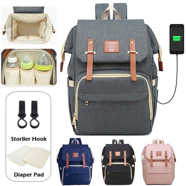 diaper bags baby usb port mommy bag super large travel backpack maternity waterproof nappy pad stroller hook changing1
diaper bags baby usb port mommy bag super large travel backpack maternity waterproof nappy pad stroller hook changing1