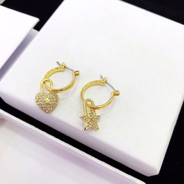 stud designer earrings gold love star asymmetric studs women's party luxury jewelry wholesale, Golden;silver
stud designer earrings gold love star asymmetric studs women's party luxury jewelry wholesale, Golden;silver
