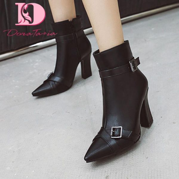 boots doratasia plus size 32-48 brand female pointed toe zip high heels ankle women elegant with buckle woman shoes, Black
boots doratasia plus size 32-48 brand female pointed toe zip high heels ankle women elegant with buckle woman shoes, Black