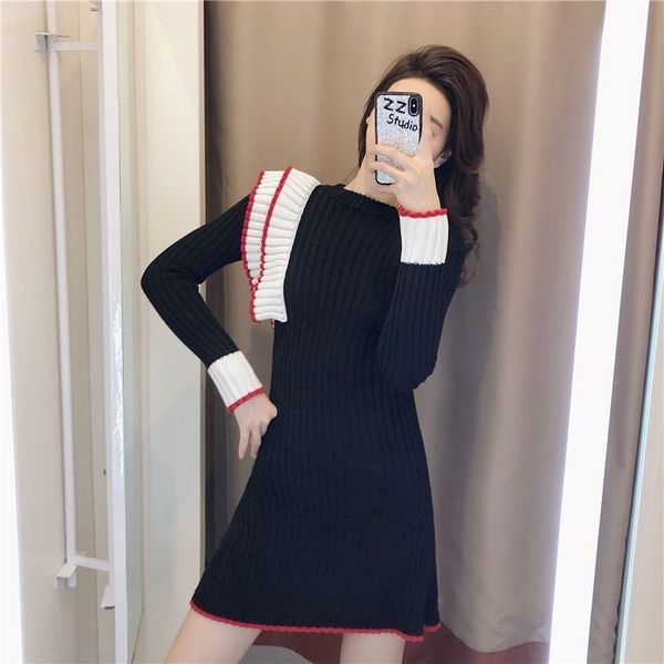 autumn 2021 new short-waist high around the neck dressed in women's knitted crochet panelled color sweater ladies y258 fmq0, Black;gray
autumn 2021 new short-waist high around the neck dressed in women's knitted crochet panelled color sweater ladies y258 fmq0, Black;gray