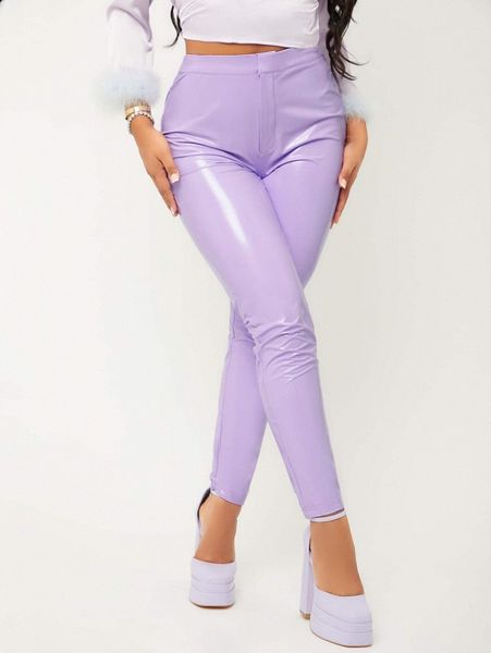 sxy artificial patent leather skinny pants j4gz#, Black;white 
sxy artificial patent leather skinny pants j4gz#, Black;white