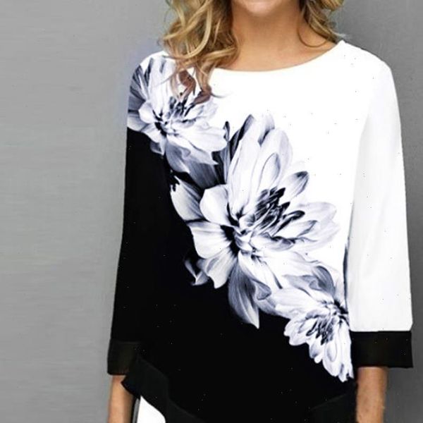 2021 new autumn arrival womens fashion round neck shirt long sleeved shirt women print irregular hem tunic casual, White
2021 new autumn arrival womens fashion round neck shirt long sleeved shirt women print irregular hem tunic casual, White