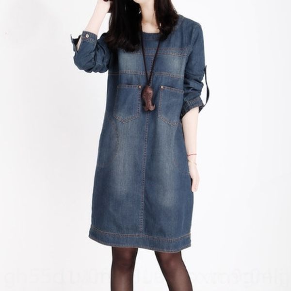 wyfwq skirt qke5e 2020 korean large women's long sleeve white dress denim new denim skirt autumn, Black;gray
wyfwq skirt qke5e 2020 korean large women's long sleeve white dress denim new denim skirt autumn, Black;gray