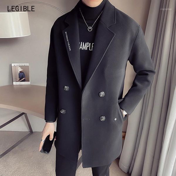 legible winter wool jacket men high-quality wool coat men casual loose long coat for trench1, Tan;black
legible winter wool jacket men high-quality wool coat men casual loose long coat for trench1, Tan;black