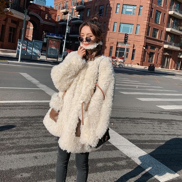 women's fur & faux winter clothes women fashion korean loose lambwool jacket coat female elegant plus size thick warm parkas outerwear, Black
women's fur & faux winter clothes women fashion korean loose lambwool jacket coat female elegant plus size thick warm parkas outerwear, Black