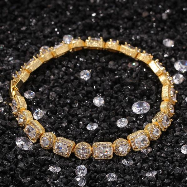 link, chain 8mm copper mix round &square cuban bracelet iced out cz gold silver color for men luxury box clasp, Black
link, chain 8mm copper mix round &square cuban bracelet iced out cz gold silver color for men luxury box clasp, Black