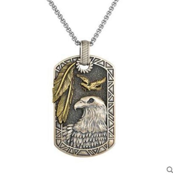 pendant necklaces classic men stainless steel punk trendy animal golden eagle retro gothic men's youth necklace, Silver
pendant necklaces classic men stainless steel punk trendy animal golden eagle retro gothic men's youth necklace, Silver