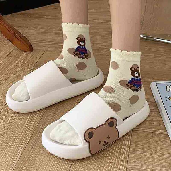 summer women men's slippers indoor bathroom thick bottem non-slip home cartoon women flip flops bear beach sandals ladies shoes y220214, Black
summer women men's slippers indoor bathroom thick bottem non-slip home cartoon women flip flops bear beach sandals ladies shoes y220214, Black
