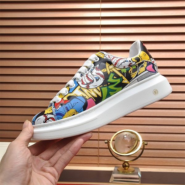 classic style casual shoes street drawing graffiti trainers leather platform shoes flat chaussures suede lace-up men women sneakers, Black
classic style casual shoes street drawing graffiti trainers leather platform shoes flat chaussures suede lace-up men women sneakers, Black