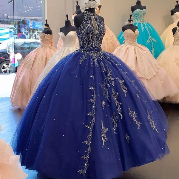 halter neck royal blue quinceanera dresses beads crystal ball gown vestidos de 15 años sweet 16 dress, Blue;red
halter neck royal blue quinceanera dresses beads crystal ball gown vestidos de 15 años sweet 16 dress, Blue;red
