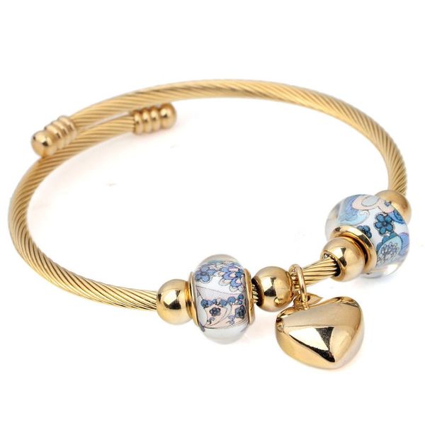 gold-color 316l stainless steel heart charm glass cross twisted cable wire bracelets bangles for women jewelry, Black
gold-color 316l stainless steel heart charm glass cross twisted cable wire bracelets bangles for women jewelry, Black