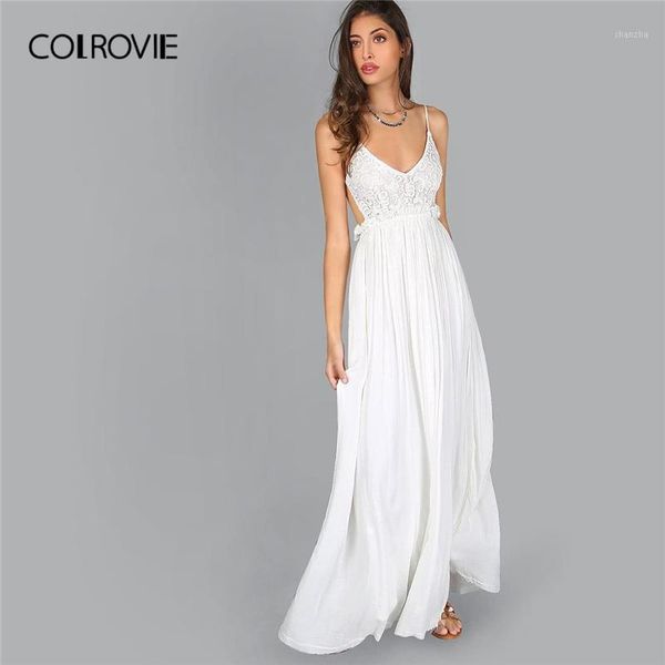 colrovie white v neck lace overlay backless pleated party maxi dress women 2020 sleeveless vestidos female slip dresses1, Black;gray
colrovie white v neck lace overlay backless pleated party maxi dress women 2020 sleeveless vestidos female slip dresses1, Black;gray