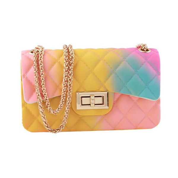 women's fashion rainbow pvc bag shoulder bag crossbody handbag jelly chain rainbow color diamond square flap multi-color
women's fashion rainbow pvc bag shoulder bag crossbody handbag jelly chain rainbow color diamond square flap multi-color