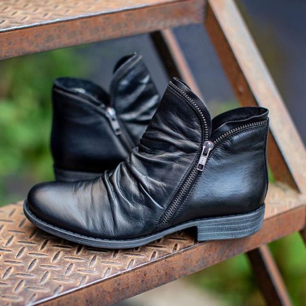 women's fashion casual retro solid colors shoes short ankle boots zipper shoes 2020 fashion female casual boots#d3, Black
women's fashion casual retro solid colors shoes short ankle boots zipper shoes 2020 fashion female casual boots#d3, Black