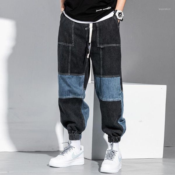 jeans men's hip hop color matching cargo pants loose tappered harem pants fall men's patchwork black jeans oversized denim1, Blue
jeans men's hip hop color matching cargo pants loose tappered harem pants fall men's patchwork black jeans oversized denim1, Blue