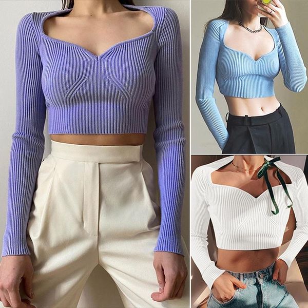 irregular crop sweater solid sweaters knitted sweater women pullover long sleeve, White;black
irregular crop sweater solid sweaters knitted sweater women pullover long sleeve, White;black