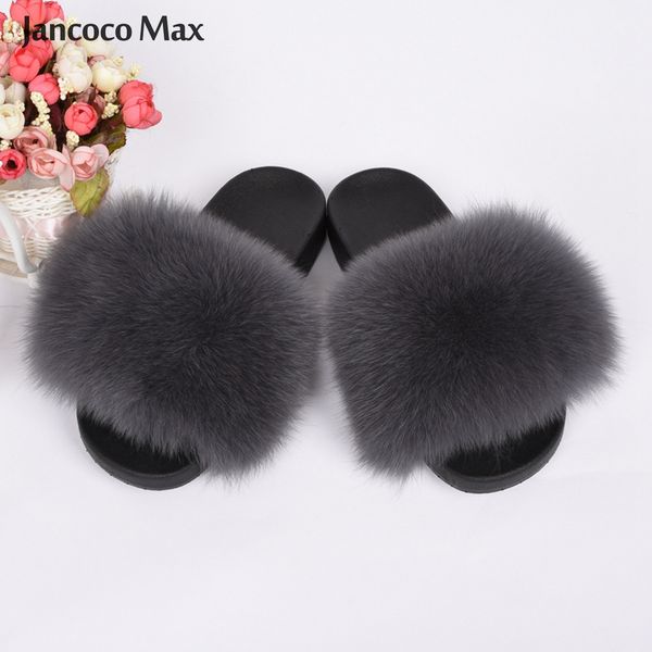 2019 real fox fur slippers summer fur slides women sliders flip flop lady outdoor indoor sandal natural s6018c y200706, Black
2019 real fox fur slippers summer fur slides women sliders flip flop lady outdoor indoor sandal natural s6018c y200706, Black