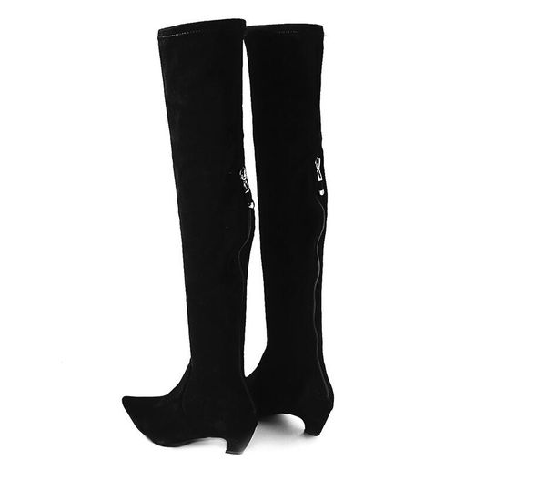2020 new stretch women's boots over-the-knee stiletto high-heeled pointed high-long boots, Black
2020 new stretch women's boots over-the-knee stiletto high-heeled pointed high-long boots, Black